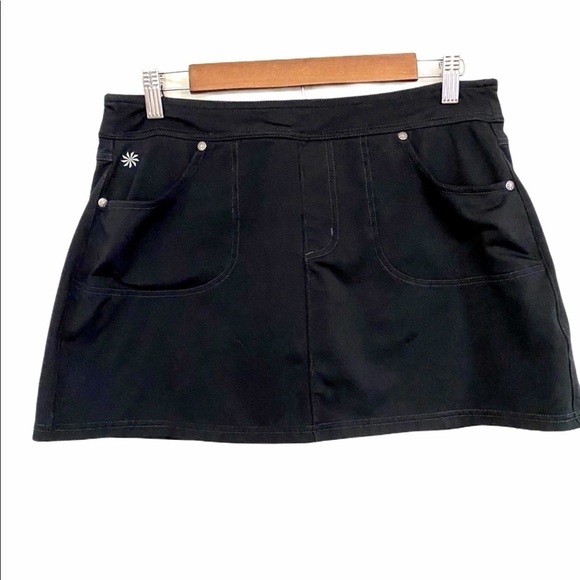 Athleta Endorphin Run Black Tennis Skirt Skort - Picture 1 of 9